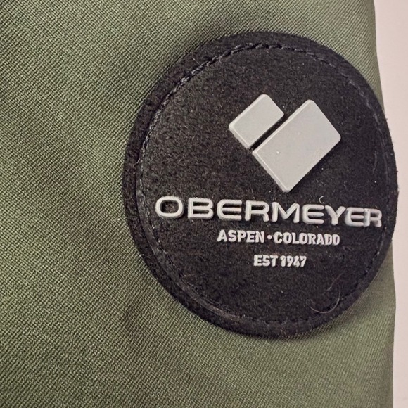 Obermeyer Womens Insulated Hooded Ski Jacket Olive Green 4 Thermore Insulated - Picture 13 of 14